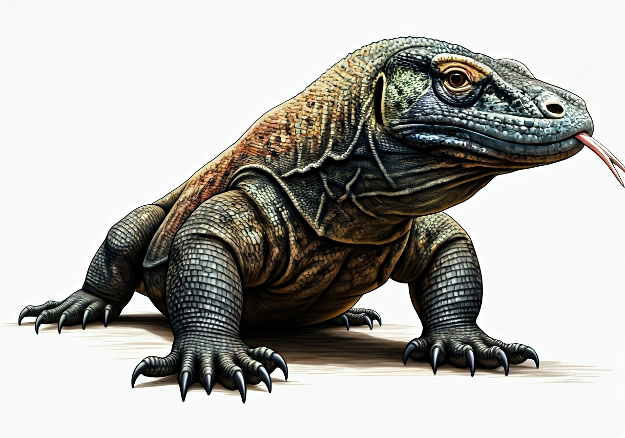 il coccodrillo tenere sotto controllo, varano salvadorii. anche conosciuto  come il papua tenere sotto controllo., image size:1280x896